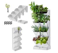 Jardin vertical KADAX, en plastique, 19 x 11 x 48 cm, blanc