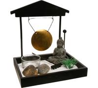 Jardin zen - bois - noir - 15x15 cm - Atmosphera créateur d'intérieur