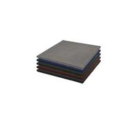 JARDIN202 Lot de 2 dalles en caoutchouc massif professionnel pour gymnases et compétitions 20 mm Noir 50 x 50 cm
