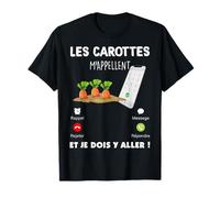 Jardinage Humour Cadeau Papa Papy Jardinier Carottes Légumes T-Shirt