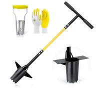 Jardineer Lot de 3 outils de plantation de bulbes à long manche et petit bulbe avec poignée souple pour creuser des trous pour planter des tulipes, des iris, des jonquilles