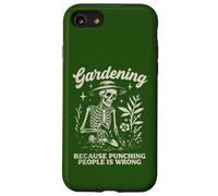 Jardiner Parce Que Frapper Les Gens n'est Pas Un Bon Squelette Coque pour iPhone SE (2020) / 7/8