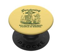 Jardiner Parce Que Frapper Les Gens n'est Pas Un Bon Squelette PopSockets PopGrip Adhésif