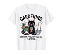Jardiner Parce Que Frapper Les Gens n'est Pas Un Chat T-Shirt