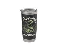 Jardiner parce que frapper les gens n'est pas une bonne idée | Funny Garden Gobelet isotherme en acier inoxydable double paroi