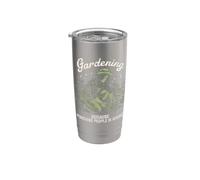 Jardiner parce que frapper les gens n'est pas une bonne idée | Funny Garden Gobelet isotherme en acier inoxydable double paroi