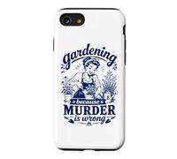 Jardiner Parce Que Le Meurtre est Une Erreur Funny Vintage Plant Lady Coque pour iPhone SE (2020) / 7/8