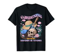 Jardiner parce que le meurtre n'est pas une bonne chose, Skull Cottagecore T-Shirt