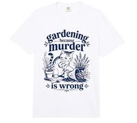 Jardiner Parce Que Le Meurtre n'est Pas Une Bonne idée pour Un Amateur de Plantes à Chat Comfort Colors Adult Heavyweight T-Shirt