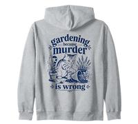 Jardiner Parce Que Le Meurtre n'est Pas Une Bonne idée pour Un Amateur de Plantes à Chat Sweat à Capuche