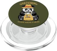 Jardiner Parce Que Le Meurtre n'est Pas Une Erreur Panda maléfique Amoureux des Plantes PopSockets PopGrip pour MagSafe