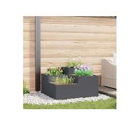 Jardinier 100x100x48 cm Acier Anthracite