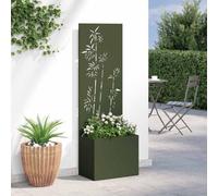 Jardinier avec Panneau Décoratif Vert Olive 50 x 140 cm,Maison & Jardin,Décorations,Œuvres d'art,Affiches, reproductions & œuvres graphiques-876451