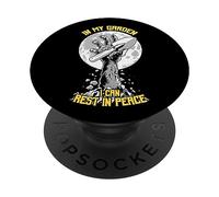 Jardinier Halloween Repose en Paix dans Mon Jardin Zombie Hand PopSockets PopGrip Adhésif