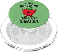 Jardinier J'aime jardiner dans ma tête Tomates PopSockets PopGrip pour MagSafe