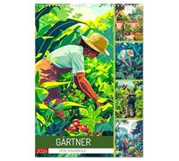Jardinier - le métier de mes rêves, Version française (Calendrier mural 2026 DIN A3 portrait), Calendrier CALVENDO mensuel
