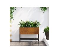 Jardinier surélevé 60x26x45 cm en acier résistant aux intempéries