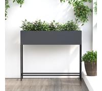 Jardinier Surélevé Vidaxl 100x26x82 Cm Acier Anthracite