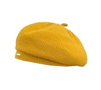 Jardinier Versatile Solid Colour Wool Knitted Beret Outdoor Warm Cap Painter Hat Female Bob Garçon (Yellow, M)