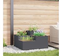 vidaXL Cache-pot de jardin Anthracite 100 x 100 x 48 cm Acier Robuste