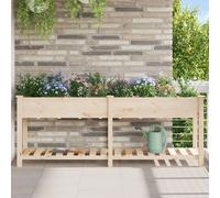 Jardinier vidaXL avec grilles 203x53x76 cm en bois massif de sapin