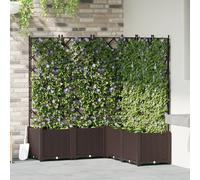 Jardinier Vidaxl Avec Treillis 5 Pcs Marron 120x120x143 Cm
