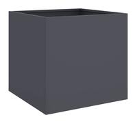 Jardinière 1 PC - Bac à fleurs - anthracite 49x47x46 cm acier LL2263
