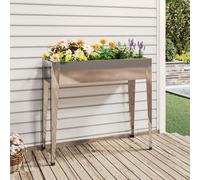 Vidaxl Jardinière Gris 100,5x40,5x90 Cm Acier Galvanisé