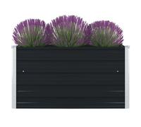 Jardinière 100 X 100 X 45 Cm Acier Galvanisé Anthracite
