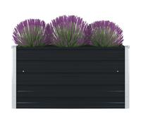 Jardinière 100 X 100 X 45 Cm Acier Galvanisé Anthracite