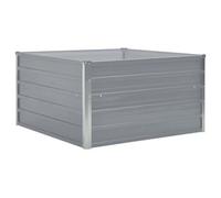 Jardinière 100 x 100 x 45 cm acier galvanisé gris 02_0000784