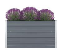 Jardiniere 100 X 100 X 45 Cm Acier Galvanise Gris