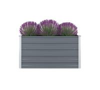 Jardinière 100 x 100 x 45 cm Acier galvanisé Gris