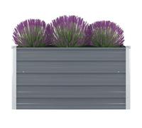 Jardiniere 100 X 100 X 45 Cm Acier Galvanise Gris