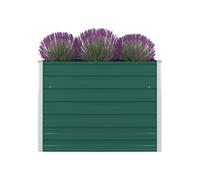 Jardinière 100x100x77 cm Acier Galvanisé Vert Fleurs Plante Jardin vidaXL