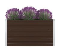 Jardinière 100x100x45 cm Acier Galvanisé Vert Fleurs Plante Jardin vidaXL