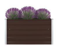 Jardinière 100x100x45 cm Acier Galvanisé Vert Fleurs Plante Jardin vidaXL