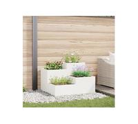 Jardinière Vidaxl 100x100x60 Cm Acier Blanc