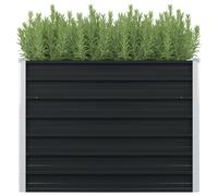 Jardinière 100x100x77 cm Acier Galvanisé Vert Fleurs Plante Jardin vidaXL