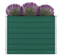 Jardinière 100x100x77 cm Acier Galvanisé Vert Fleurs Plante Jardin vidaXL