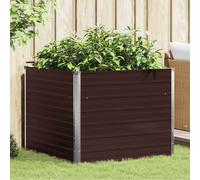 Jardinière 100x100x77 cm Acier Galvanisé Vert Fleurs Plante Jardin vidaXL