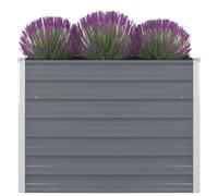 Jardinière 100x100x77 cm Acier Galvanisé Vert Fleurs Plante Jardin vidaXL