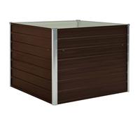 Jardinière 100x100x77 cm Marron Jardinières Pot De Fleur Exterieur Bac A Fleurs Acier Grande Taille Jardinière Sur Pied