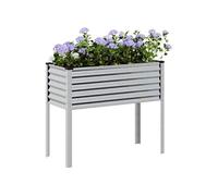 Jardinière 100x45x90 cm acier inoxydable, jardinière d'extérieur, bac à fleurs, bac à tomates 4008973