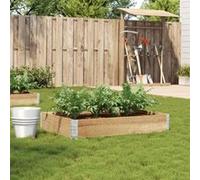 Jardinière 100x50 cm bois de pin massif Marron foncé, Naturel, Noir, Gris G