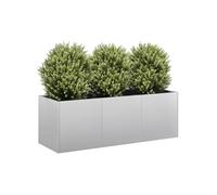 vidaXL Jardinière 120x40x40 cm Acier galvanisé, Pot de Fleurs, Support de Plantes, lit surélevé, Support de jardinière, bac à Plantes