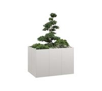 vidaXL Jardinière 120x80x80 cm Acier Inoxydable, Pot de Fleurs, Support de Plantes, lit surélevé, Support de jardinière, bac à Plantes