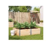 vidaXL Jardinière 150x100 cm en bois de pin massif, pour extérieur, bac à fleurs