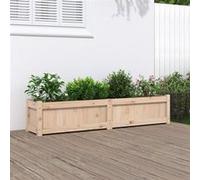 Jardinière 150x31x31 cm bois de pin massif Beige G