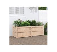 vidaXL Jardinière 150x50x50 cm Bois de pin massif Marron